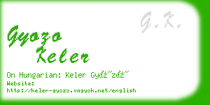 gyozo keler business card